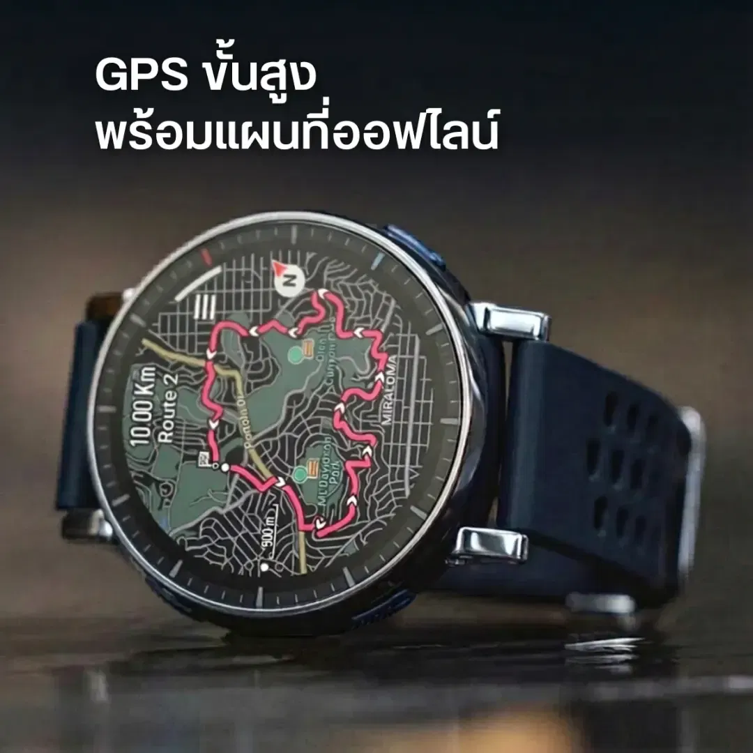 สมาร์ทวอทช์ AMAZFIT ACTIVE 3 PREMIUM หน้าจอ 1.32" AMOLED สี APEX SILVER